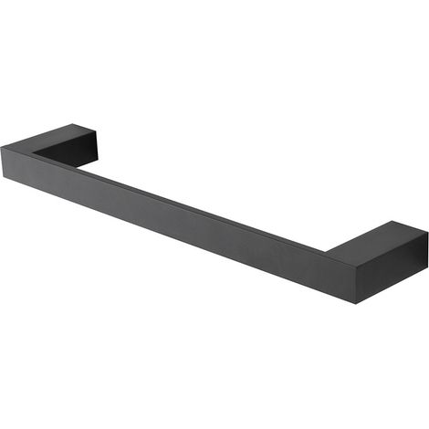 Porta asciugamani diritto da muro L 35 cm in alluminio Nero Sky (1/3)