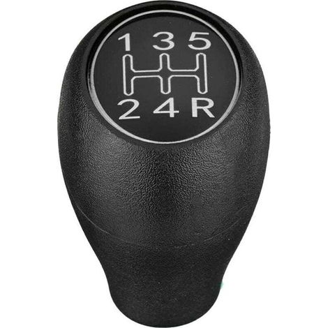 Pommeau de Levier de Vitesse de Voiture Manuel à 5 Vitesses Manette de Vitesse Levier de PoignéE pour 504 505 309 205 Argent ABS (1/4)