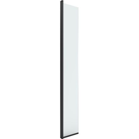 Swiss Aqua Technologies – Écran de douche orientable 35x200cm SIKOWIROZC – Verre noir – Fixation murale – Design moderne pour salle de bain (1/3)