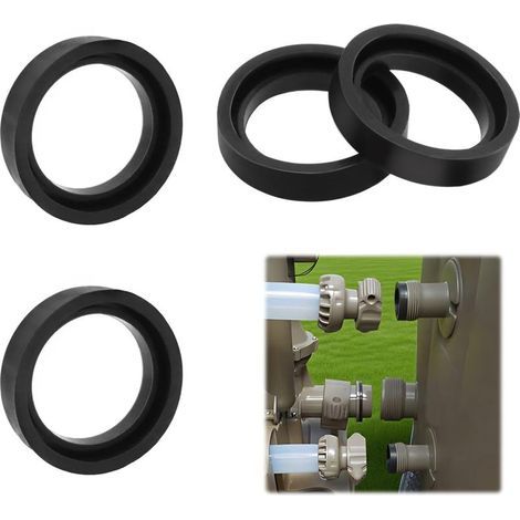 Joint D'entrée et de Sortie pour Intex Pure Spa, Joints pour Simple Spa de Remplacement 11699, Empêche Les Fuites et Maintient l'intégrité de l'eau grâce à l'étanchéité pour Piscin,4 PCS (1/5)