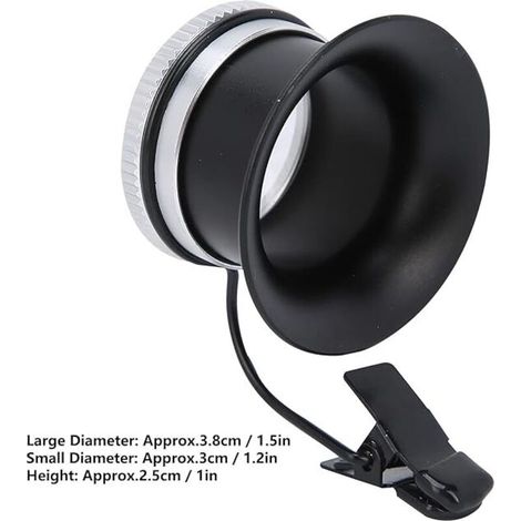 Loupe à boucle, 10x Loupe de bijoutier en aluminium sur les lunettes Loupes Magnifier les horlogers Loupes pour le travail de bijoux Réparation de montres Arts Artisanat (1/5)