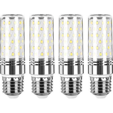 Set 4 Becuri LED, E27, 16 W, 1300 lm, lumière maïs, 6000 K, SMD 2835, transparent/galben (1/5)