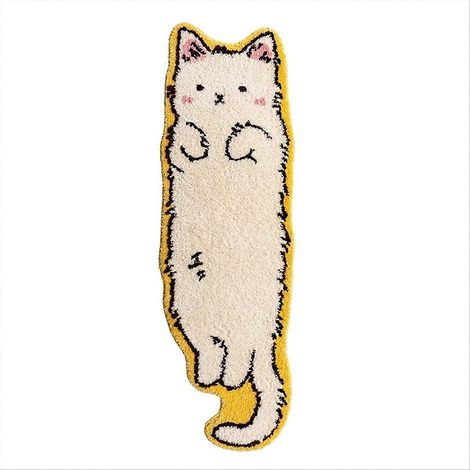 Tapis de chambre en peluche en forme de chat mignon B (1/5)