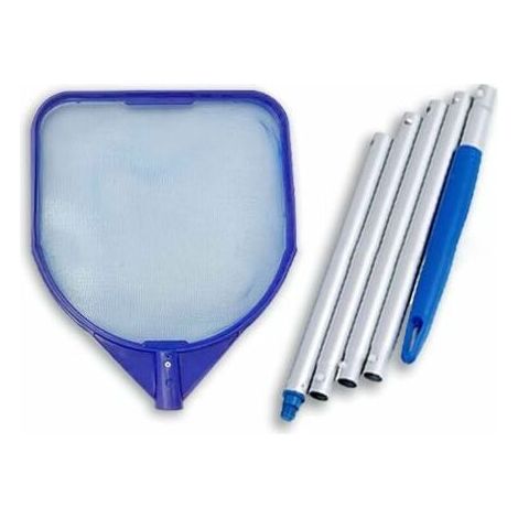 Ahlsen Epuisette de Surface,Epuisette de Surface pour Piscine, Epuisette Piscine avec Manche, Filet à Mailles Fines,153 cm, pour Piscine, Spa, Bassins, Fontaines, Aquarium (1/4)