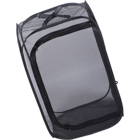 Cage à insectes pliable, noire et aérée, laissant passer la lumière (1/5)