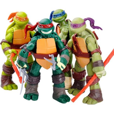 Lot de 4 figurines Tortues Ninja - Jouets, cadeaux d'anniversaire pour enfants, objets de collection, décorations (1/5)