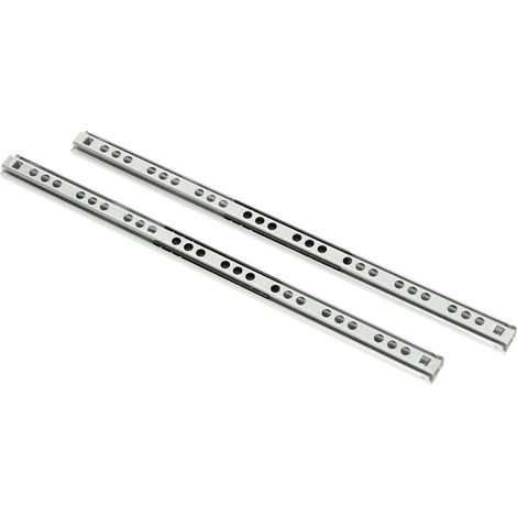 pièces, coulisses silencieuses, glissières de tiroir, coulisses télescopiques à billes avec amortissement (278 mm)