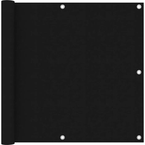 vidaXL Paravento da Balcone Nero 90x300 cm in Tessuto Oxford