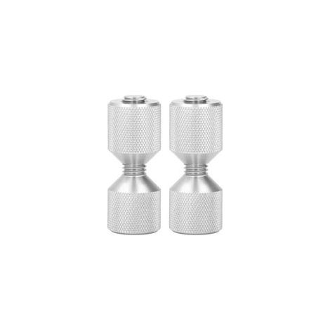 Lot de 2 goupilles d'alignement de bride en aluminium anodisé, 1‑1/8 po, à double trou, pour brides de 0,5 à 14 po, 150 lb, argent (1/5)