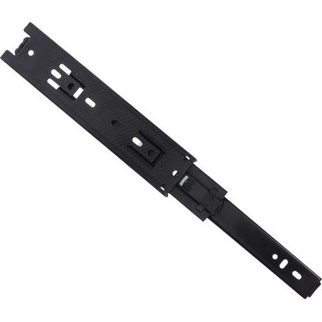 Rail coulissant robuste en acier laminé à froid noir 200 mm, pour (1/5)