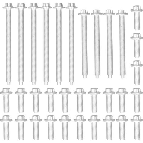 Jeu de boulons de carter d'huile moteur en aluminium antirouille, 33 pièces, 11-13-0-392-549, remplacement pour série 1 135i 328i