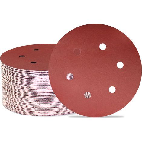 Lot de 50 disques de ponçage 150 mm 6 trous Grain 800 Papier abrasif Orbital aléatoire pour travail du bois, automobile, métal (1/5)