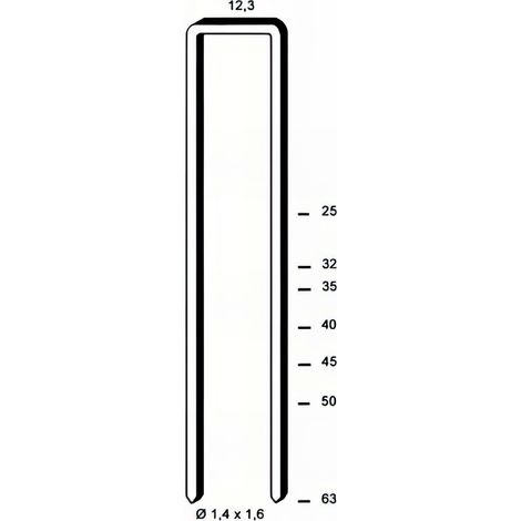 20 000 agrafes galvanisées S-32 - 12,3 x 32 x D. 1,4 x 1,6 mm - 6S-321 - Alsafix