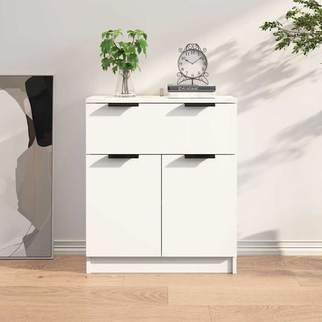 Buffet - Armoire de rangement Enfilade Blanc 60x30x70 cm Bois d'ingénierie BV790995 - BonneVie (1/5)