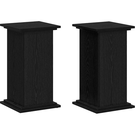 Support de plante moderne intérieur extérieur 33 x 33 x 60 cm pratique durable en bois d'ingénierie chêne noir (1/5)