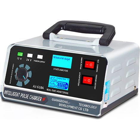 Cargador de baterías de coche de alta potencia, herramienta de carga de baterías automática e inteligente para reparación. (1/2)