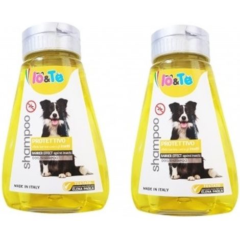 TrAdE Shop Traesio - Shampoo Protettivo Effetto Barriera Contro Insetti 360ml Geranio Andiroba Cani -