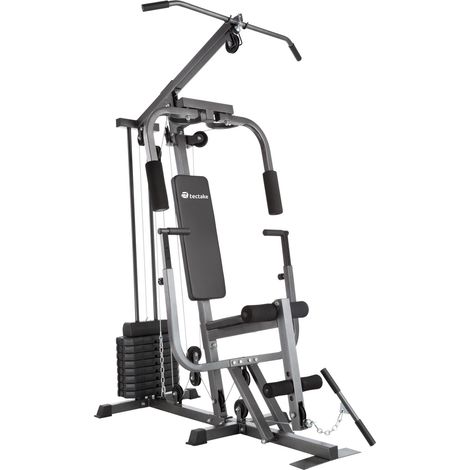 Station de musculation en acier noir fonction chest press 150kg max