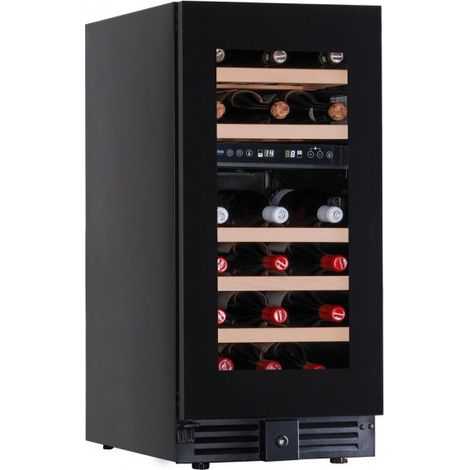 Cave à vin ventilée à double température Modèle CW37G2TB pour 28 bouteilles de 0,75 L. - KlimaItalia