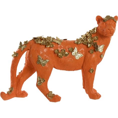 Figura Resina 60X21,5X43 Leopardo Naranja (1/3)