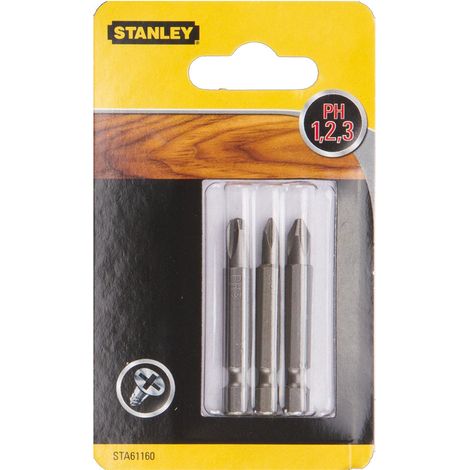 Inserti per Avvitatori Ph ( ) Ph1 2 48 Stanley 3 Pezzi 3 mm