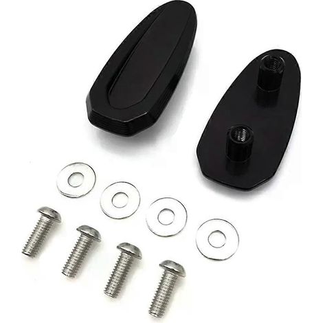 Pour BMW S1000RR - Cache de base de rétroviseur moto, suppression du pare-brise, cache-trou de rétroviseur - NoirJXLGV (1/5)