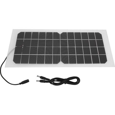 Panneau Solaire Monocrystallin - 10 W - 12 V - Étanche - Pour Chargement Extérieur - 1 Pièce (1/5)