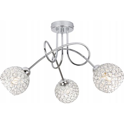 LAMPADA DA SOFFITTO LAMPADARIO A SOSPENSIONE CRISTALLO CROMO LED (1/5)