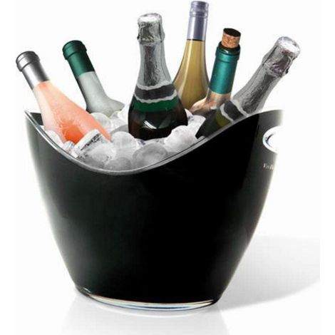 Vin Bouquet FIE 007 Secchiello Portaghiaccio per 6 Bottiglie, Nero