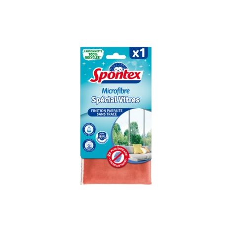 Spontex Microfibra Window Vetri Éponge Rose 35x35 cm (1/3)