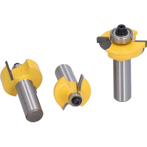 Set mit 3 Shaker-Türprofilfräsern, hochwertige Klinge aus 45er Stahl, langlebig, rostbeständig, rückschlagfest, 1/2-Zoll-Schaft (1/5)