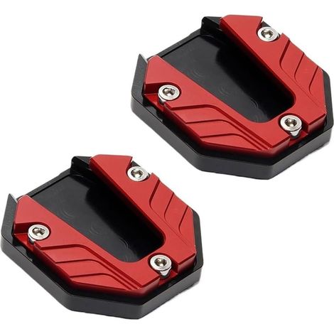 Base de béquille latérale de moto en aluminium élargie antidérapante facile à utiliser pour le stationnement sur le sol gravier (1/4)