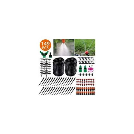 Lntyq Gartenbewässerungssystem, 30 m Mikro-Tropfbewässerungsset, automatisches, regulierbares Bewässerungssystem für Landschaft, Terrasse, Gewächshaus, Rasen und Pflanzen, 149-teilig (1/5)
