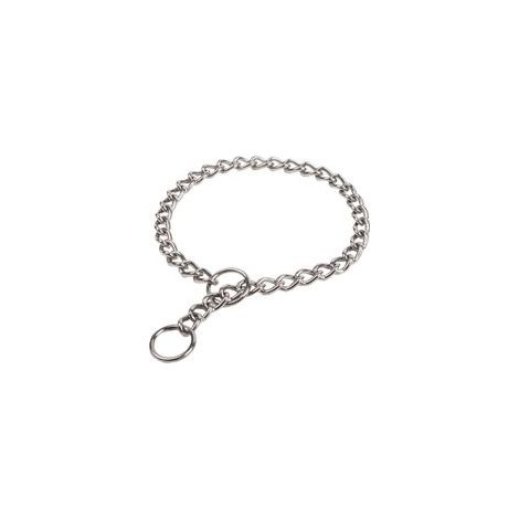 Collier étrangleur à chaîne pour le dressage des chiens, longueur totale : 40,6 cm (16 po), épaisseur : 2,0 mm (1/5)