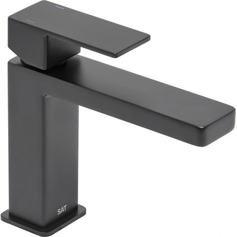 Vision mitigeur de lavabo à levier sur pied, sans vidage, noir mat (SATBSVI271C) (1/5)
