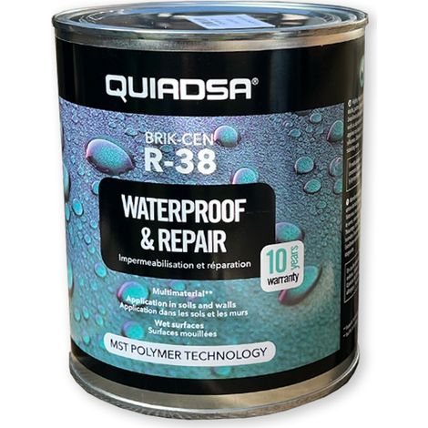 Imperméabilisant Hydrofuge R-38 - Pour sol, terrasse, mur - Multi-matériaux - Pot de 1 KG - Couverture étanche - (1/5)