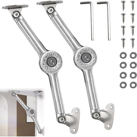 2 pièces Compas Meuble Charnière Porte Placard Cuisine Armoire Meuble Ascenseur Réglable de Charnière de Support de Couvercle Pour Armoires Dessus de (1/4)