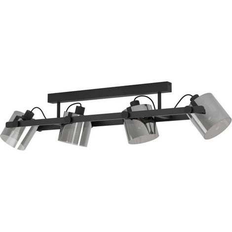 [NEUWERTIG] B-Ware Eglo Deckenleuchte Lampe Hornwood 2 Deckenlampe L111cm Leuchte Schwarz 4 Flg (1/2)