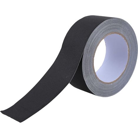 Rouleau de ruban adhésif industriel noir mat en tissu, 5 cm x 27 m, (1/5)