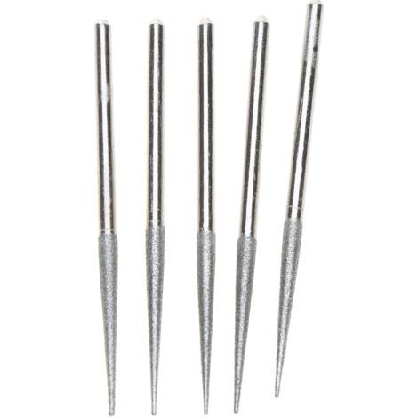 5pcs Gravure Sculpture Polissage Bit Forage En Verre 5pcs 3 Mm Tiges Broyage Mini-foret En Diamant Pour Tête (1/5)