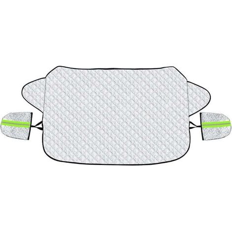 ouverture Pare Brise Voiture Protection Pare Brise Hiver Protege Pare Brise Magnétique Universelle Couverture Repliable pour Bache Voiture Anti Givre Neige UV Poussière Pluie (147x10 (1/4)