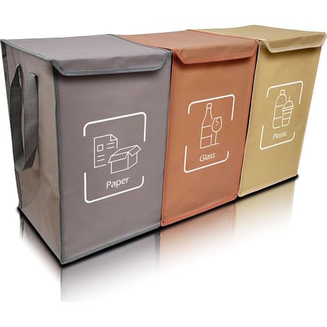 Sac Tri Selectif - Bac Tri Selectif - Déchets et Recyclage - Poubelle Tri - Poubelle de Tri Selectif (AVEC BOUCHON) (1/5)