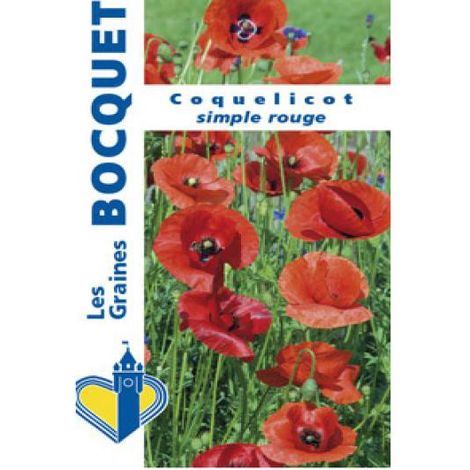 Coquelicot 'Simple à fleur rouge' le sachet de 3000 graines (0,5g) (1/2)
