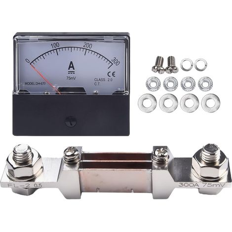 DH-670 - Ampèremètre analogique CC 0-200 A/300 A avec prise 75 mV, de (1/5)
