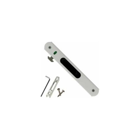 Pestillo y cerrojo, cerradura para puerta corredera, herrajes de acero inoxidable para puertas y ventanas correderas domésticas (19,8 x 2,8 cm) - Crezuo
