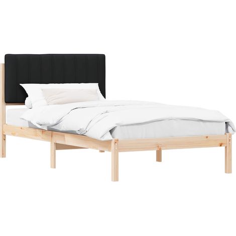 Maison Exclusive - Estructura de Cama con Cabecera Tapizada Negro