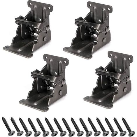 (Bronze noir)Charnière pliante autobloquante Modèle - Acier - 4 Pcs - 226 kg de capacité (1/4)