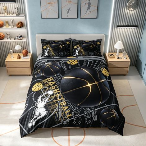 Parure de lit avec housse de couette 155 x 220 cm et 1 taie d'oreiller - Pour enfants garçons et filles - Avec fermeture éclair (1/5)