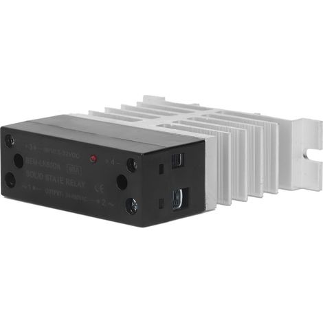 Halbleiterrelais (SSR) mit flammhemmendem ABS-Gehäuse, 3–32 V DC bis 24–480 V AC, verstärkte Isolierung, Schaltmodul für industrielle Anwendungen (1/5)