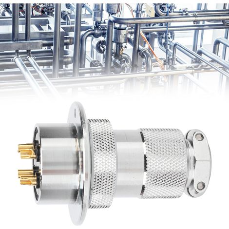 Connecteur aviation à bride ronde 4 broches de 30 mm (prise et fiche) (1/5)